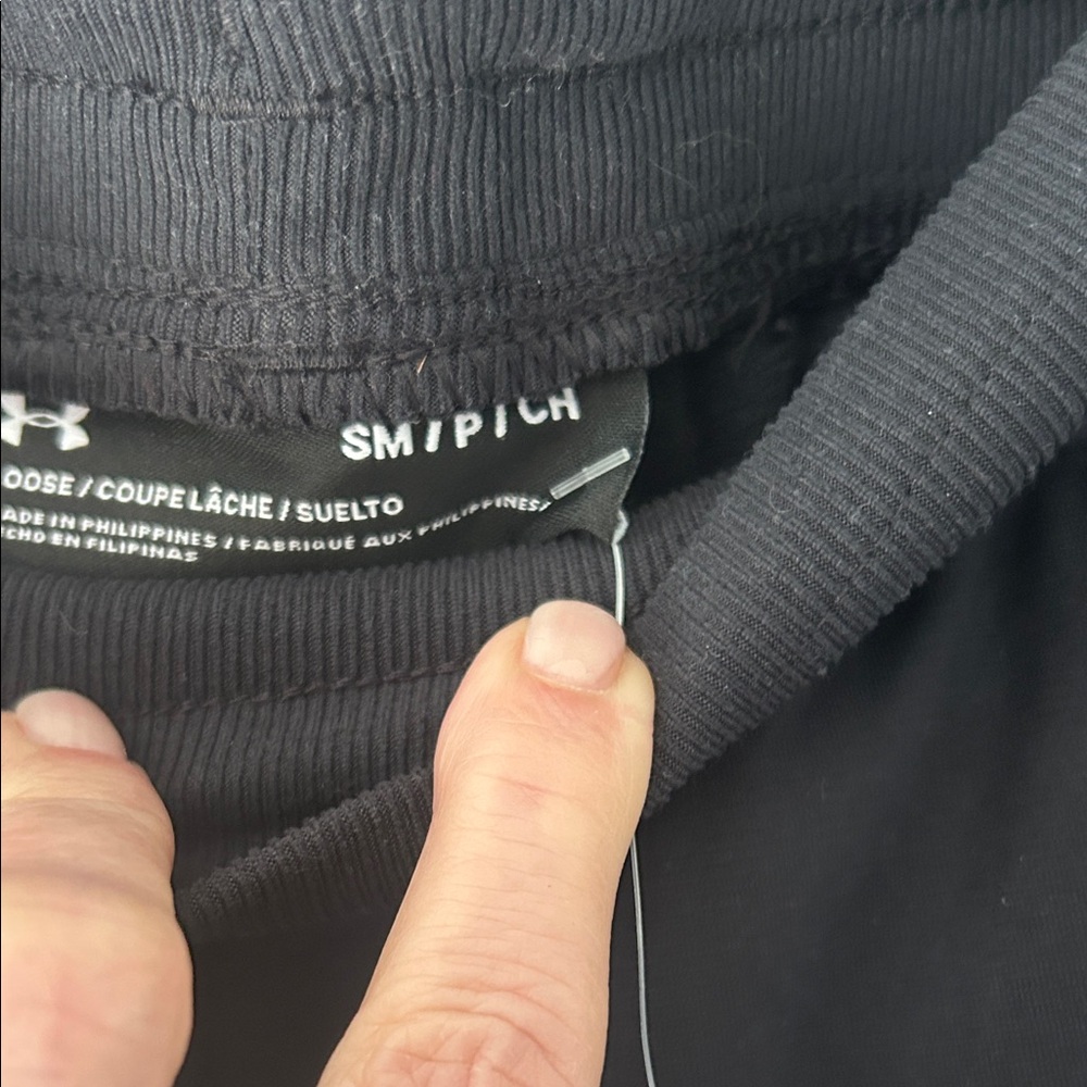 Under Armour Black Jogger Sweatpants with White Logo - Picture 6 of 8